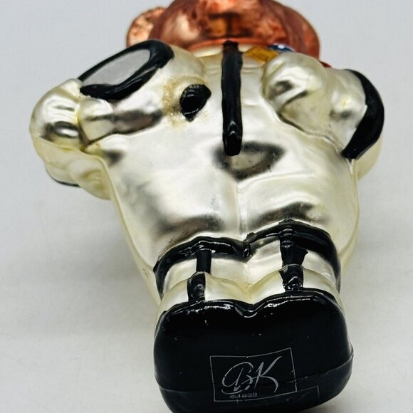 Teddys In Time 1999 BK Hand Blown Glass Ornament 1960s Spaceman - Picture 8 of 9